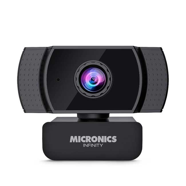 Cámara Web INFINITY MIC W300 Micronics Full HD 1080p con Micrófono Integrado y Lente 2P2G