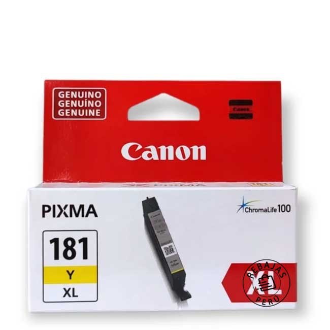 Tinta Canon CLI-181XL Yellow Original XL para Impresoras Canon