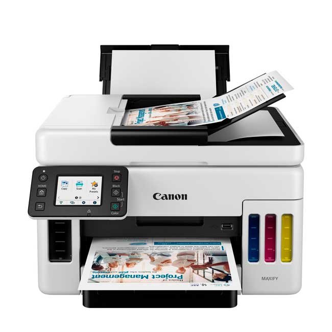 Impresora Multifuncional Canon Maxify GX6010, Sistema de Tanques de Tinta, Impresora, Copiadora y Escáner, Wi-Fi, USB.