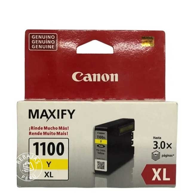 Tinta Canon PGI-1100XL Yellow original para impresora MB2010