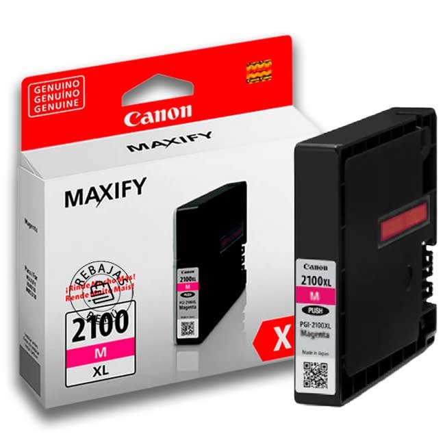 Tinta Canon PGI-2100XL Magenta Original de Alta Capacidad