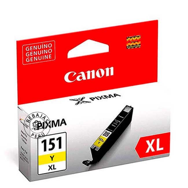 Tinta Canon CLI-151XL Yellow – Alta Duración para MG-6210, 5410 y IP-7210