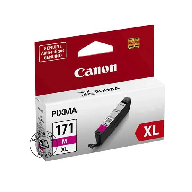 Tinta Canon CLI-171 XL Magenta Original XL | Alto Rendimiento y Calidad
