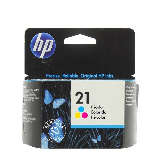 Tinta HP 21 Tricolor Original C9352AL - 165 páginas de impresión