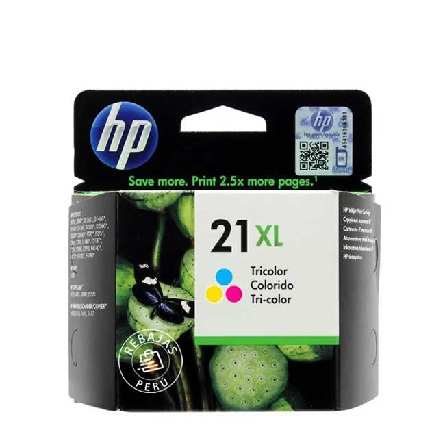 Tinta HP 21XL Tricolor Original C9352CL - 415 páginas de impresión