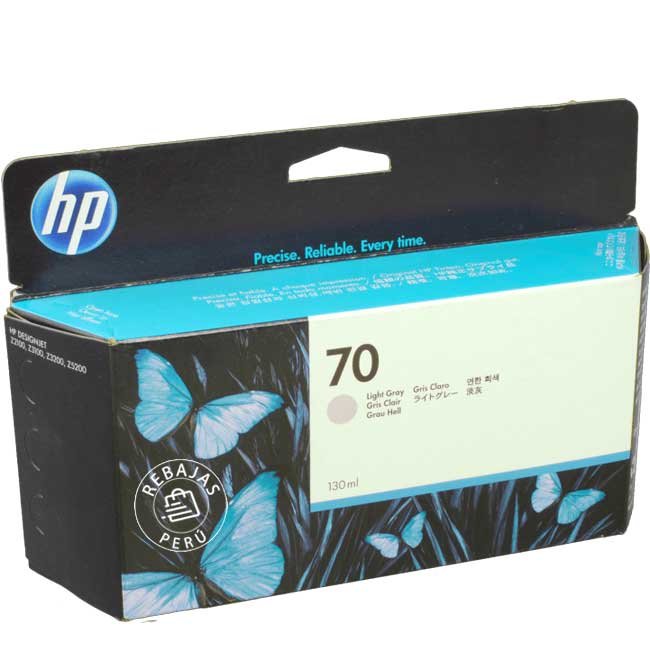 Tinta HP 70 Light Gray C9451A de 130ml - Calidad y rendimiento garantizados