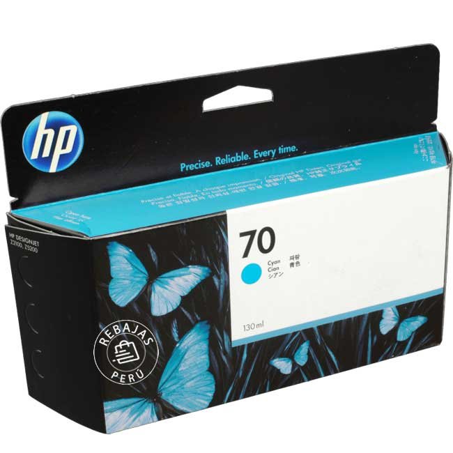 Tinta HP 70 Cyan C9452A de 130ml - Calidad y rendimiento garantizados