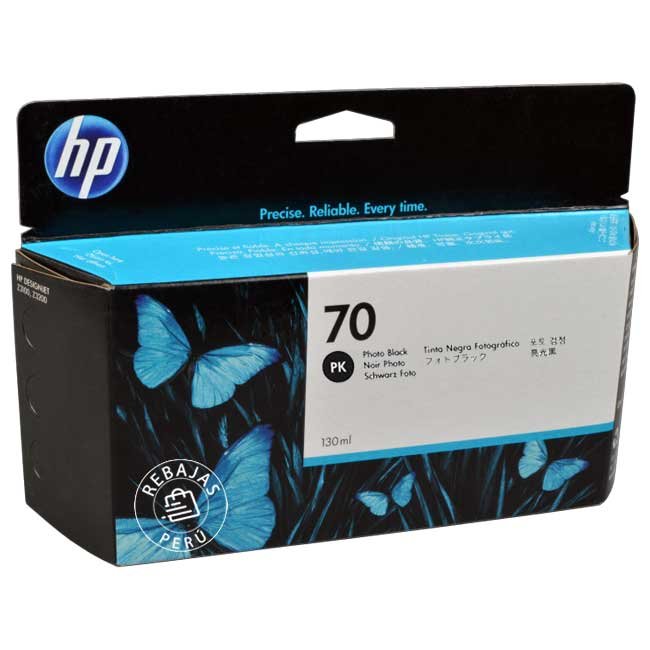 Tinta HP 70 Photo Black C9449A de 130ml - Calidad y rendimiento garantizados