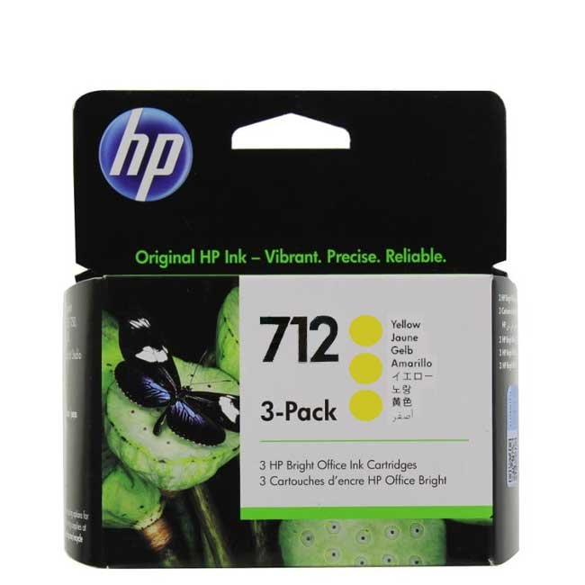 Tinta HP 3ED79A 712 Yellow 3 Pack 29ml Original | Alta Calidad