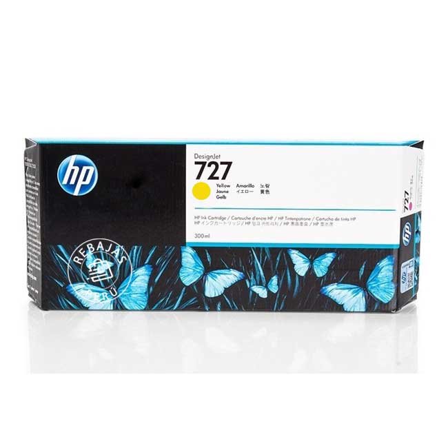 Tinta HP F9J78A 727 300ml Yellow para impresoras HP con alta calidad