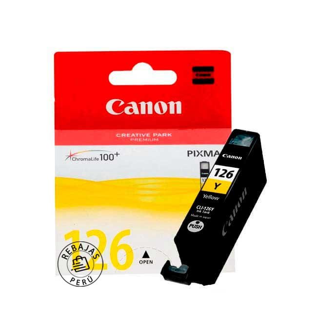 Tinta Canon CLI-126 Yellow Original | Cartucho Yellow EOL Alta Calidad