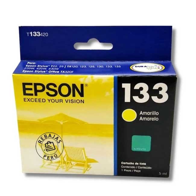 Tinta Epson T133420-AL Yellow Original | Alto rendimiento y calidad