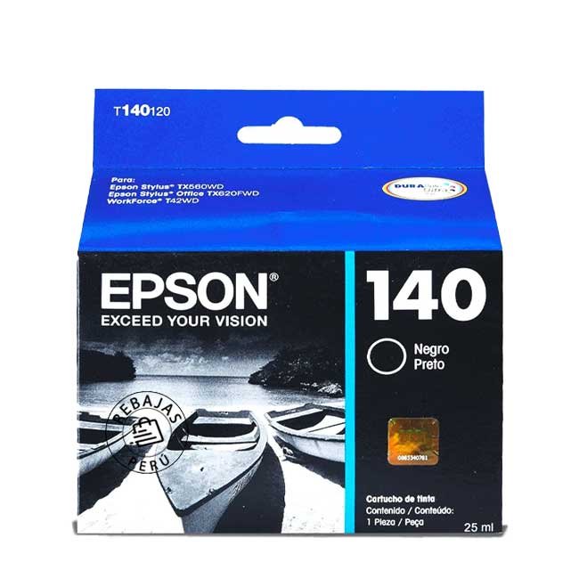 Tinta Epson T140120-AL Black Original para Impresora TX525FW