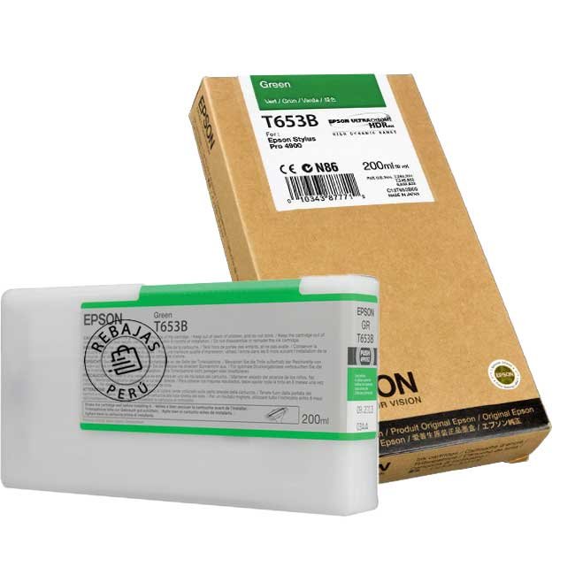 Tinta Epson T653B00 Green original para impresoras Epson Stylus Pro