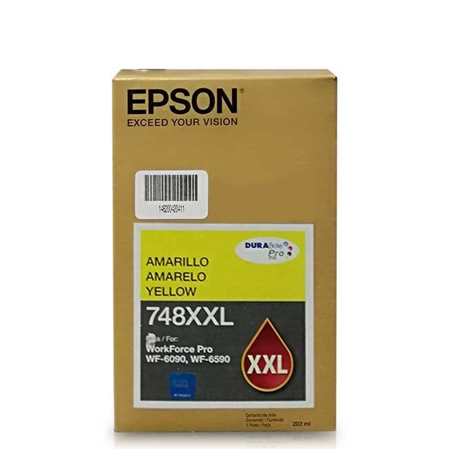 Tinta Epson 748XXL Amarillo XXL Rendimiento Alto Original T748XXL420-AL