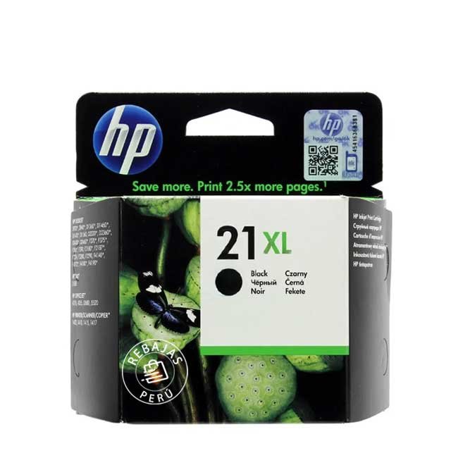 Tinta HP 21XL Negra Original C9351CL - 190 páginas de impresión