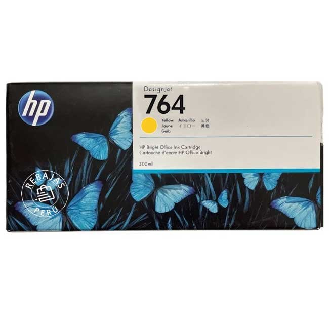 Tinta HP 764 Yellow original C1Q15A de 300ml para plotters HP DesignJet