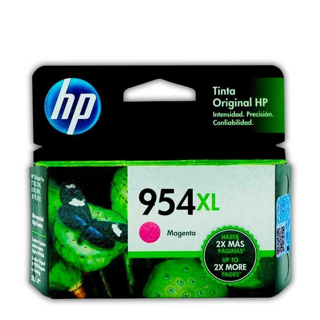 Tinta HP 954XL Magenta Original L0S65AL Rendimiento 1,600 páginas