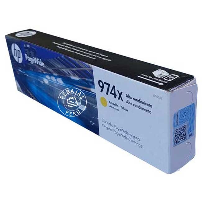 Tinta HP 974XL Yellow Original L0S05AL 7,000 páginas Alta Capacidad