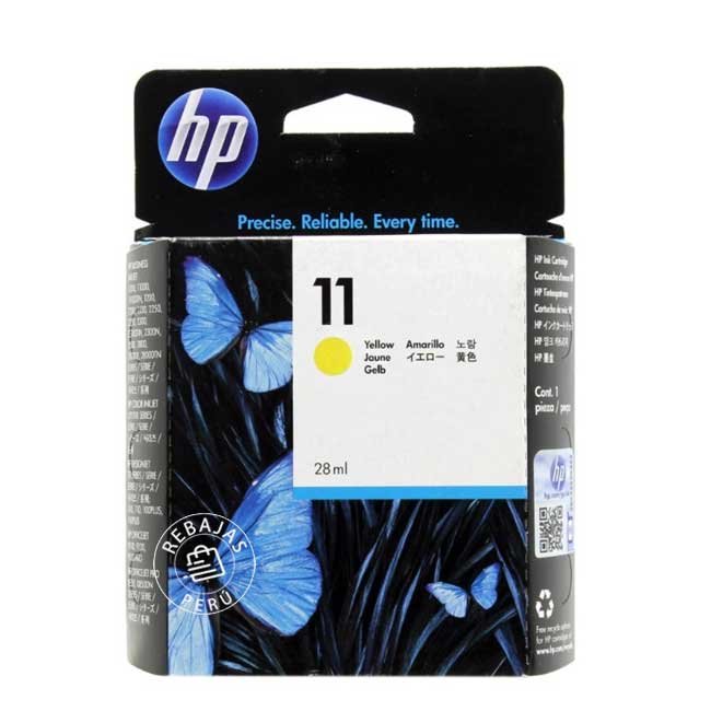 Tinta HP 11 Yellow Original C4838A 2350 Páginas | Alto Rendimiento