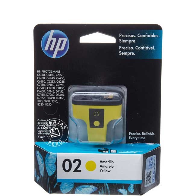 Tinta HP 02 Yellow Original C8773WL | Alta calidad y rendimiento