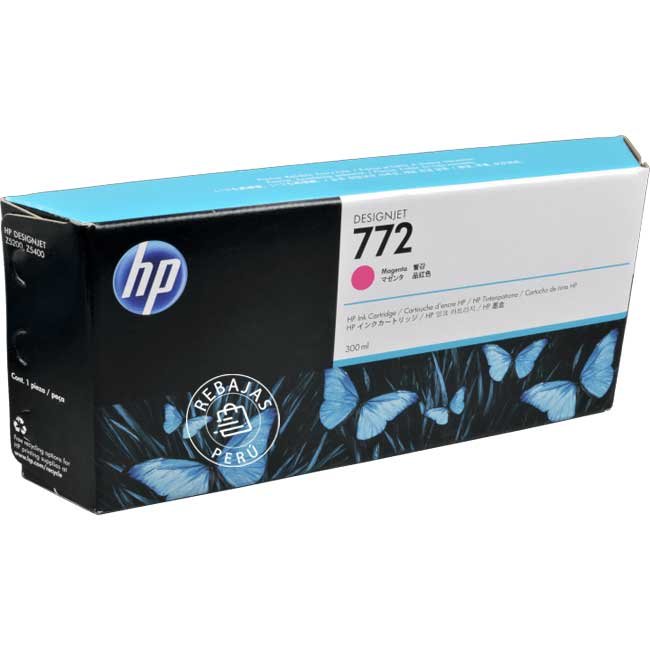Tinta HP 772 Magenta Original CN629A de 300ml | Alto rendimiento
