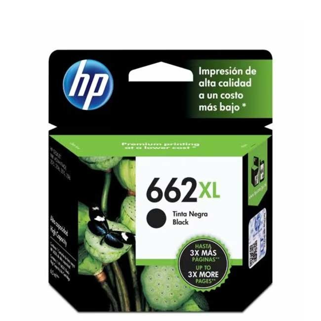 Cartucho de Tinta HP CZ105AL 662XL Negro Alto Rendimiento 360 Páginas