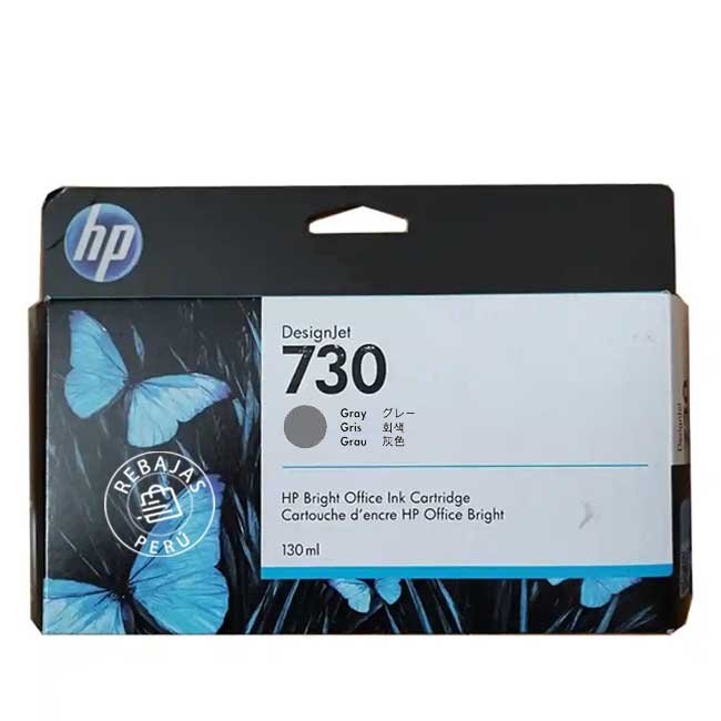 Tinta HP 730 130ml Gray original P2V66A para plotter HP DesignJet
