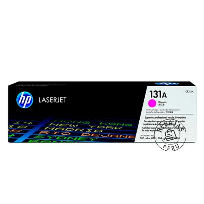 Tóner HP CF213A 131A Magenta Original 1800 Páginas para LaserJet M251 M276