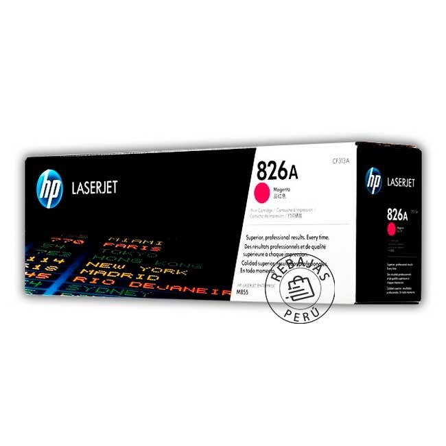 Tóner HP CF313A 826A Magenta Original 31,500 Páginas para LaserJet Pro M855dn/x/xh