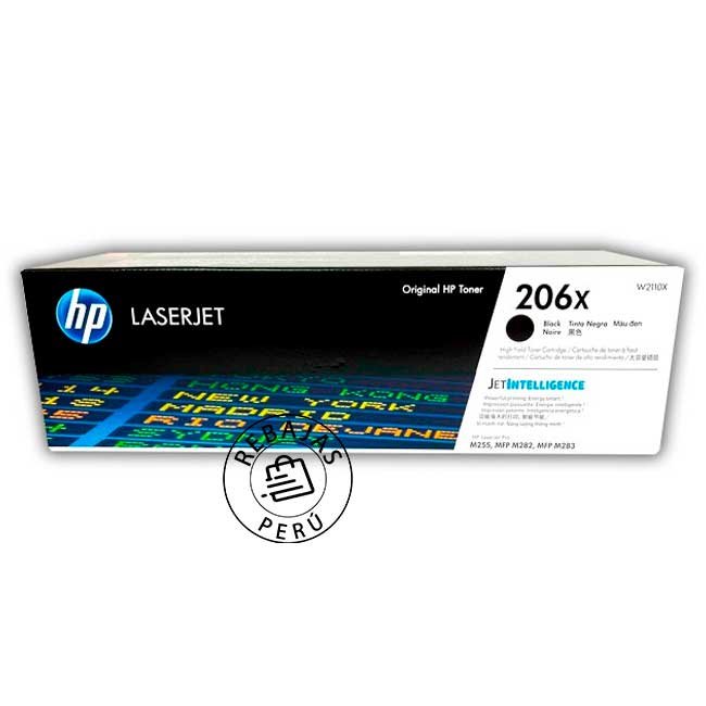 Cartucho de Tóner HP W2110X 206X Negro Original 3150 Páginas para LaserJet Pro M255 M283