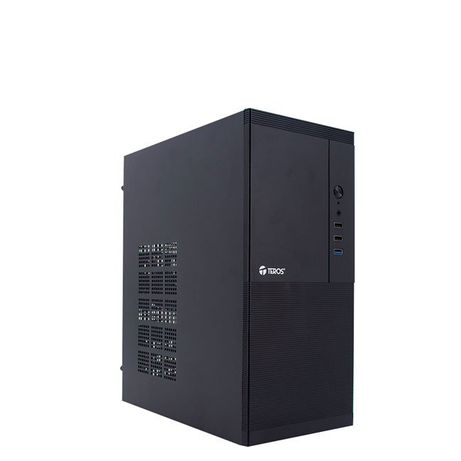 Case TEROS TE-1033S Mini Tower ATX 250W con USB 3.0 y Fuente Incluida - Negro