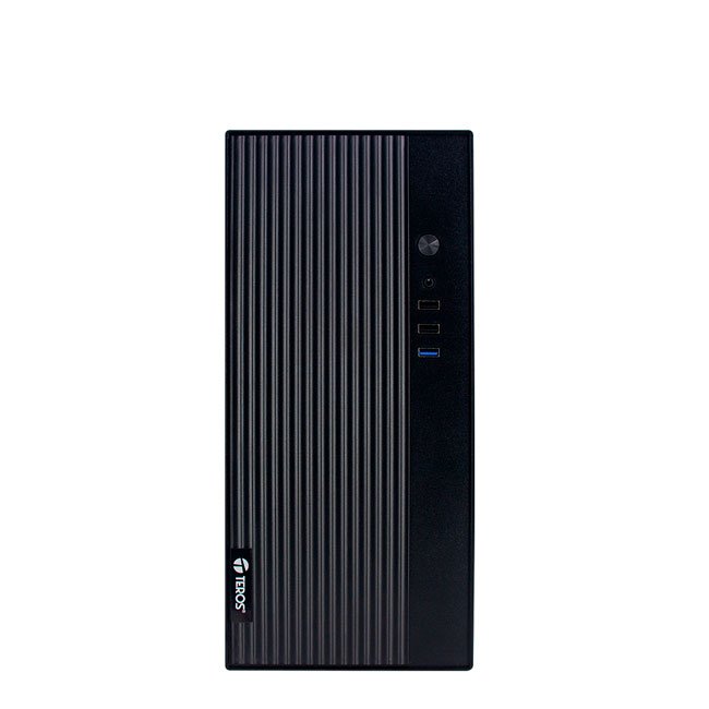 Case TEROS TE-1035S Mini Tower ATX con Fuente 250W, USB 3.0 y Ventilador Trasero – Negro