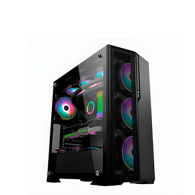 Case Gamer Teros TE1175N Mid Tower ATX con Vidrio Templado, ARGB, USB 3.0 – Negro