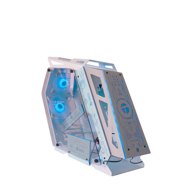 Case Gamer TEROS TE-1311G Mid Tower Blanco con Vidrio Templado y Ventiladores ARGB