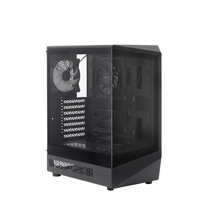 Case Gamer TEROS TE-1321G Mid Tower con ARGB, Vidrio Templado, USB 3.1 Tipo-C – Negro