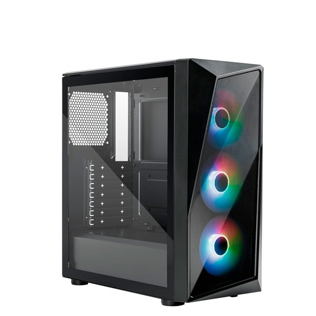 Case Gabinete Cooler Master CMP 520 ARGB Mid Tower ATX con Vidrio Templado - Negro