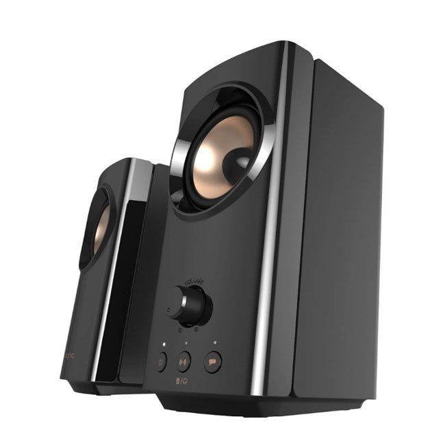 Creative T60 parlante 2.0 Bluetooth 5.0 con 15W RMS, Bass Reflex y Control Remoto
