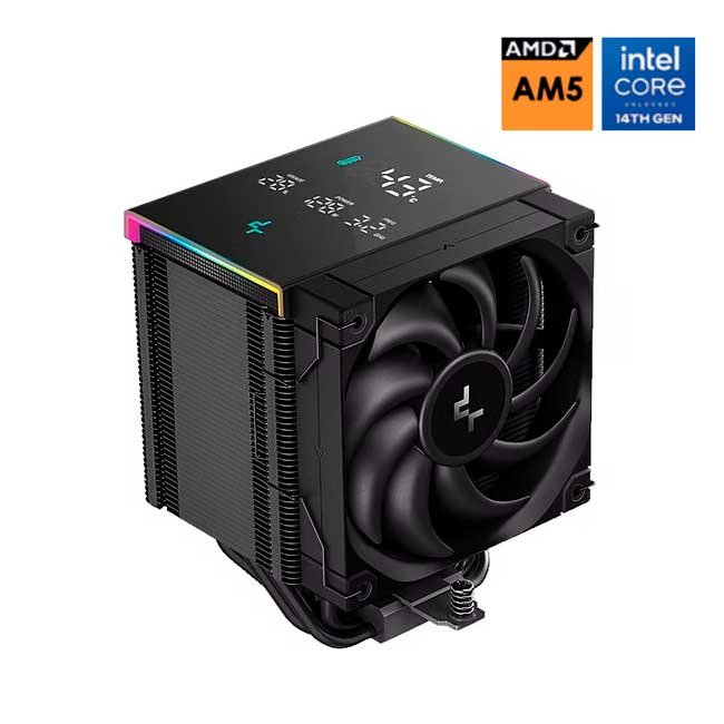 Cooler para Procesador DeepCool AK500 Digital con Pantalla y ARGB – Compatible Intel LGA1851/1700 y AMD AM5/AM4
