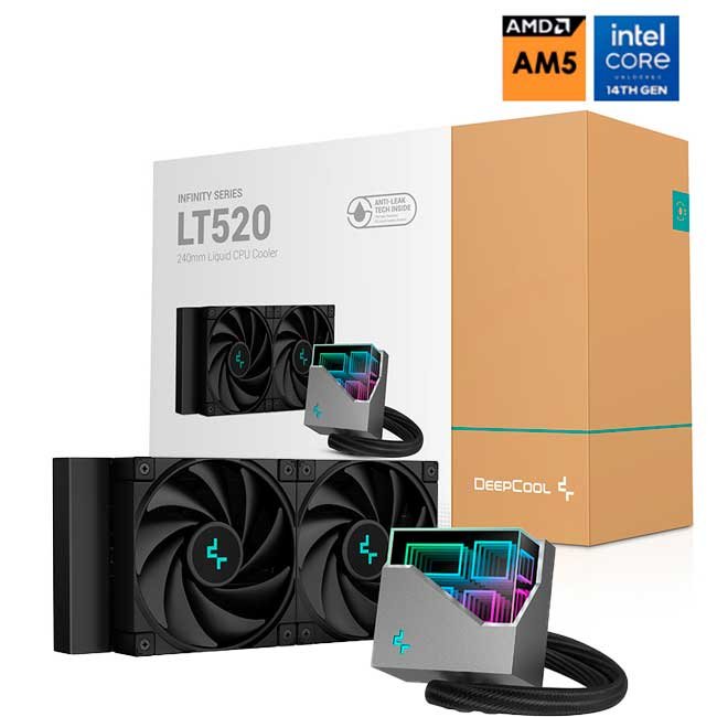 Refrigeración Líquida DeepCool LT520 240mm ARGB | Alto Rendimiento CPU Cooler