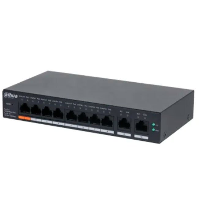 Switch Cloud DH-CS4010-8ET-60 – 10 Puertos con 8 PoE, Gestión Web y Escritorio/Wall