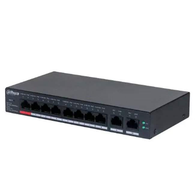 Switch PoE 8 Puertos DH-CS4010-8GT-110 – Gestión Web y Cloud, VLAN 802.1Q
