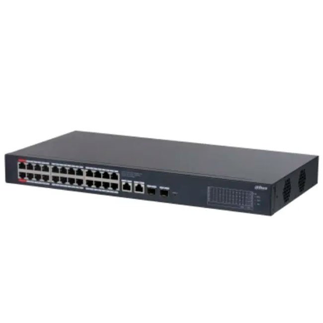 Switch Cloud Gigabit DH-CS4228-24GT-375 – 28 Puertos con 24 PoE, Gestión Web y Rack