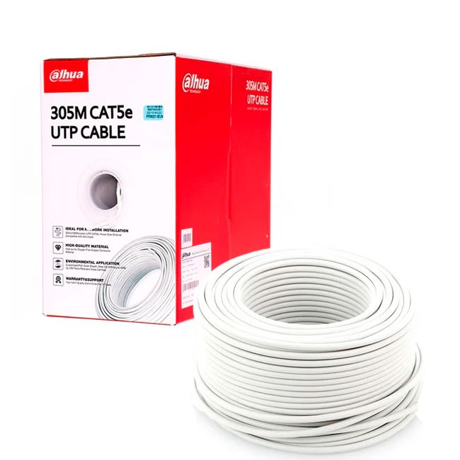 Cable UTP Cat5e Dahua DH-PFM920I-5EUN – 305m OFC+PVC Retardante de Llama