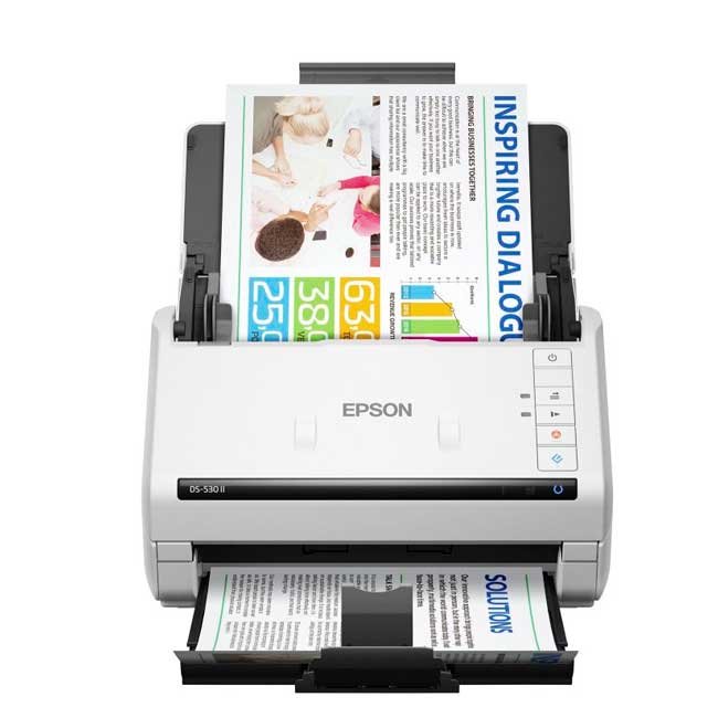Escáner Dúplex Epson DS-530 II a Color, 30 bits, Resolución 600 x 600 ppp, USB 3.0. Incluye Software Epson Document Capture Pro para Digitalización en la Nube.