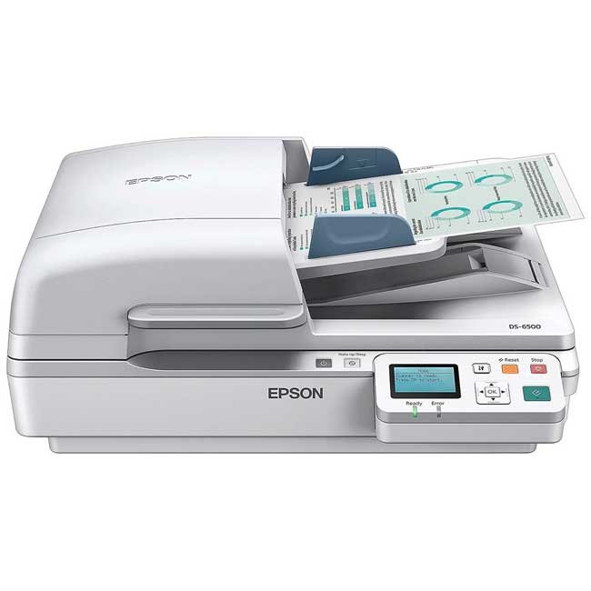  Escáner Epson WorkForce DS-6500 Dúplex ADF 100 Hojas 1200 dpi USB Profesional