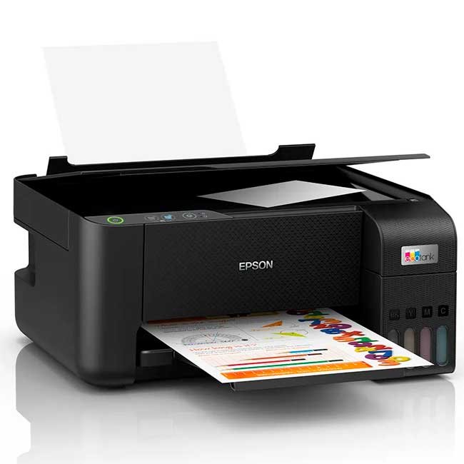 Multifuncional Epson EcoTank L3210 con Sistema de Tanques de Tinta, Impresora, Copiadora y Escáner, USB.