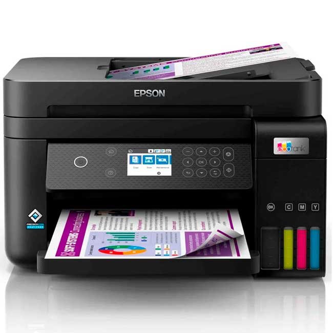 Multifuncional Epson EcoTank L6270 con Sistema de Tanques de Tinta, Impresora, Copiadora y Escáner, Wi-Fi, Ethernet, USB. (2 años de garantía)