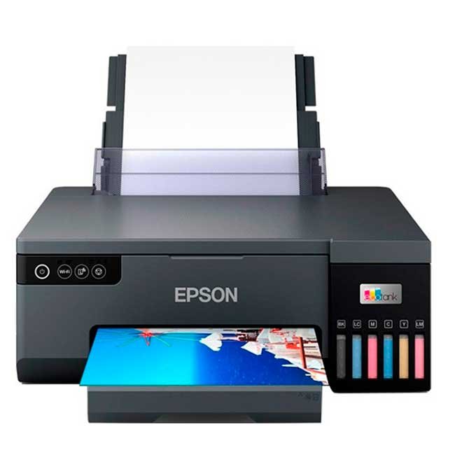 Impresora Fotográfica Epson EcoTank L8050 con Sistema de Tanques de Tinta, Resolución hasta 5760 x 1440 dpi, Wi-Fi, USB.