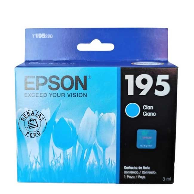 Tinta Epson T195220-AL Cyan Original para Impresora Epson XP-201